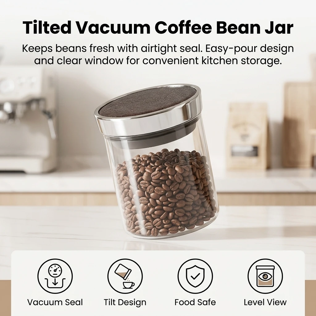 وعاء تخزين حبوب القهوة بتقنية - مراجعة Food Storage Technology وسعره