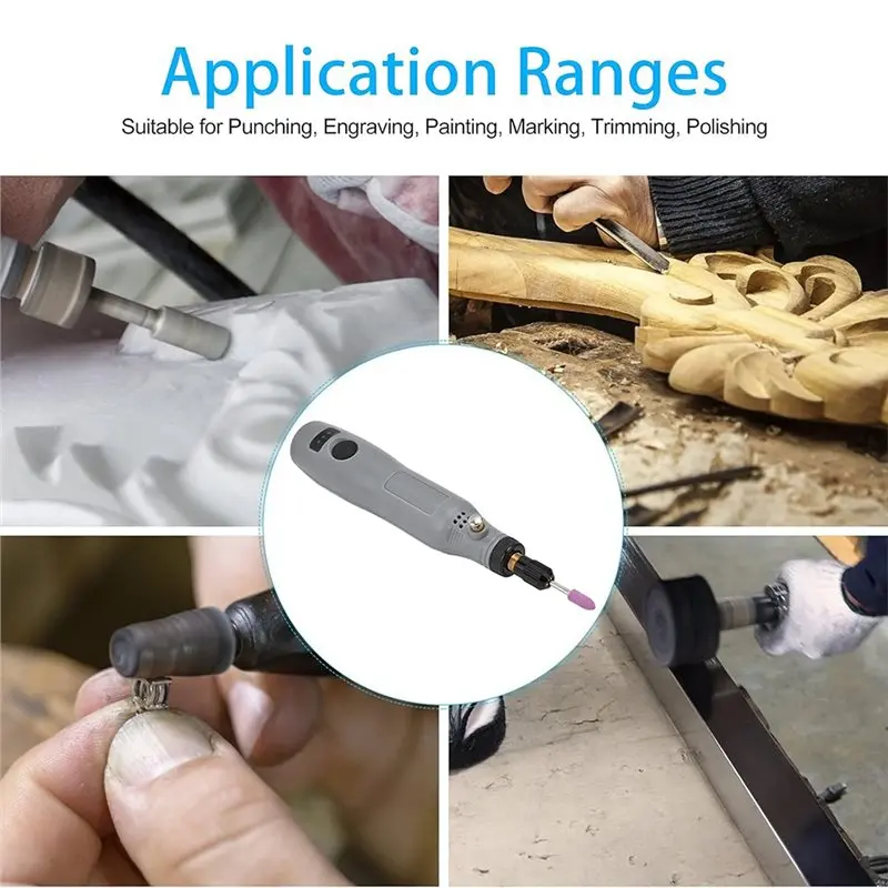 CQMF-Mini USB Charging Electric Drill Engraving Pen Kit For DIY Crafts And Jewelry Making