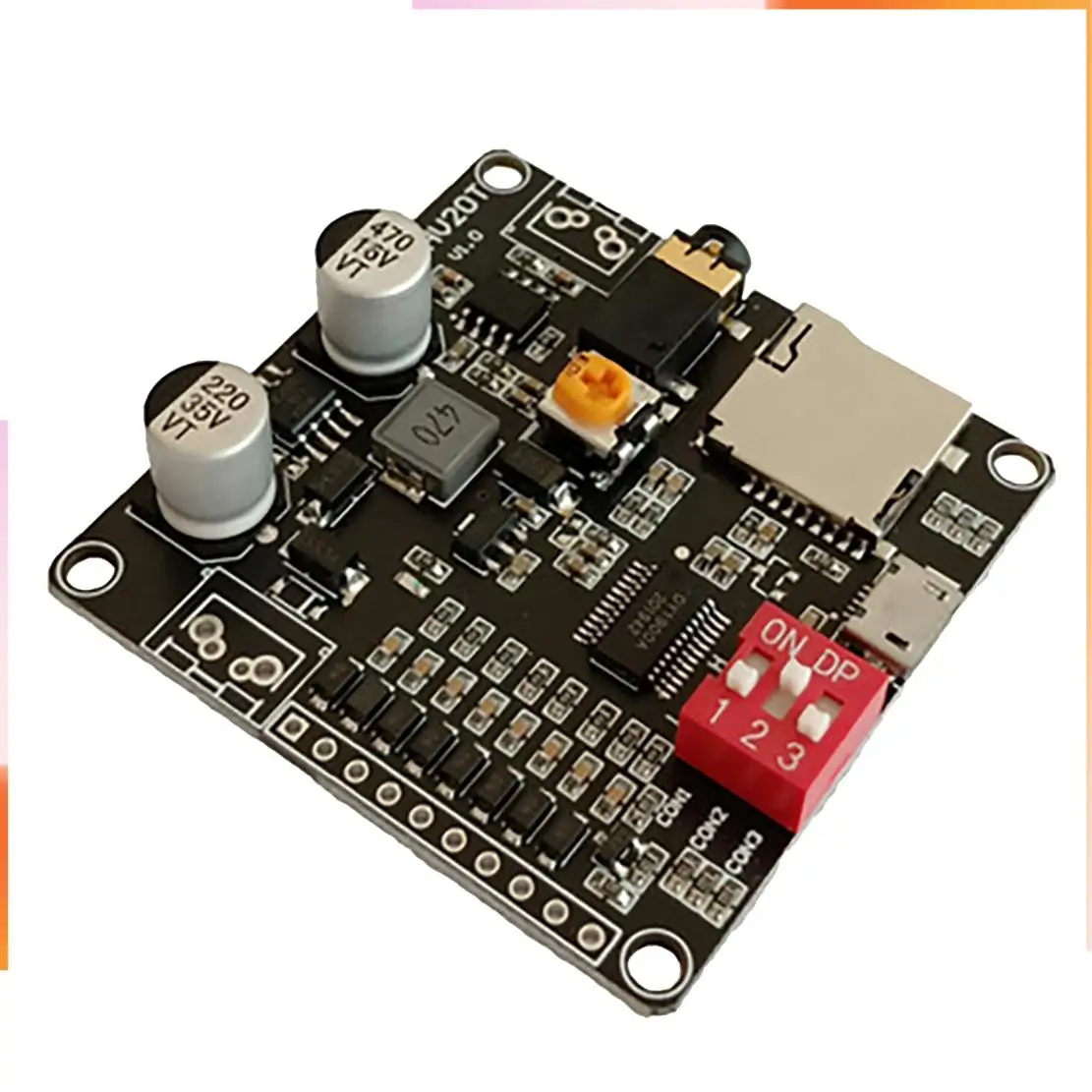 A92Z DY-HV20T Voice Playback Module 12V/24V Power Supply 10W/20W Amplifier Support Micro-SD Card MP3 Music Player For Arduino