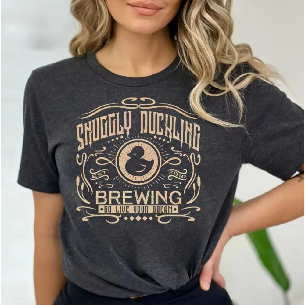 

Vintage Disney Tangled Rapunzel Princess Shirt The Snuggly Duckling Brewing Go Live Your Dream Women's Men Cotton Print T-shirt