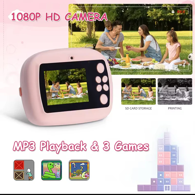 Multifunctional children's camera, high-definition instant camera, self-timer and printing all-in-one, portable thermal camera