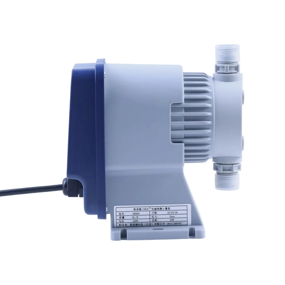 IndusTradCorp 220 V Elektromagnetische Membrandosierpumpe 1–20 l/h Dosierpumpe zur Wasseraufbereitung, Dosierpumpe for Säure- und Chemikalienchlor(12LH2bar
