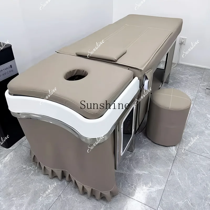 Electric intelligent massage head treatment bed barber shop dedicated full lying automatic water circulation   TF