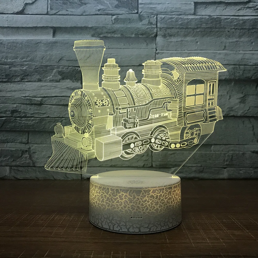 Children's Light Emitting Toy 3d Lamp Creative Train Nightlight Novelty Electronic Products Wholesale Led Night Light