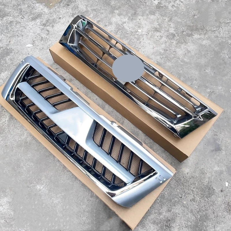 Car Grille for Mitsubishi Pajero V73 V75 V77 2000 2001 2002 Modified Chrome Black White Silver Radiator Grill Bumper Net