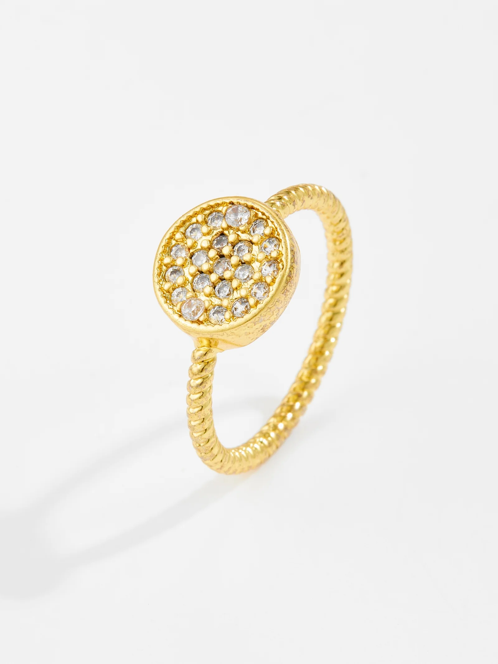 DPLAOPA Women 925 Sterling Silver Gold Round CZ Zircon Ring 2026 Fine Trendy Party Dainty Daily Cusual Gift Jewelry