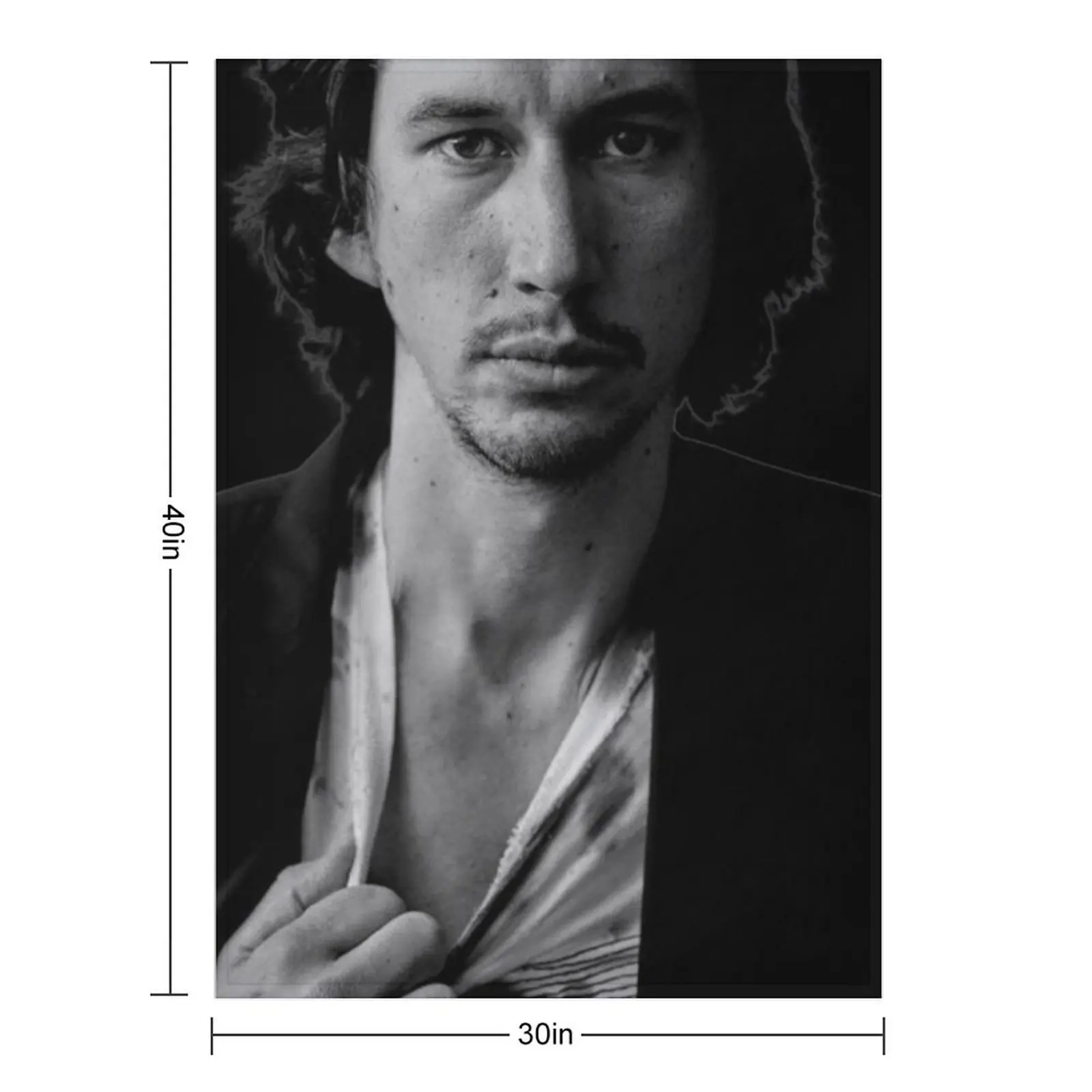 Adam Driver Throw Blanket Flannels Luxury Designer Vintage Bed Blankets
