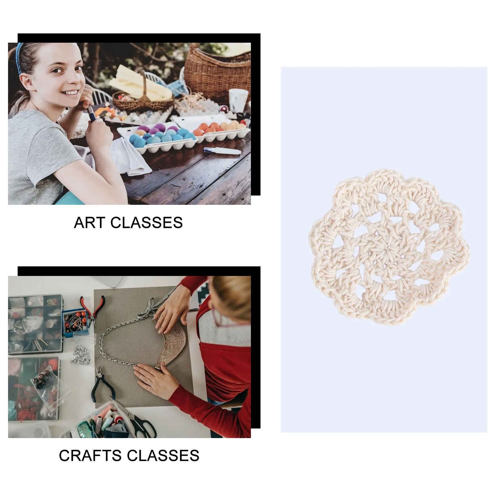 

20 Pcs Handmade Crochet Flower Appliques Cotton Embellishments Decorative Doilies for Crafts Sewing Projects Accessories Hat