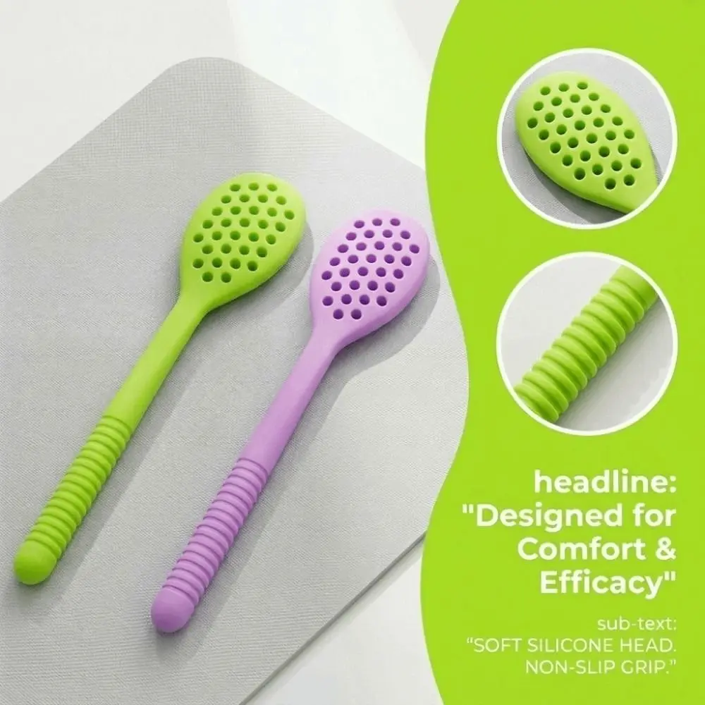 Silicone Meridian Tapping Board Multi Hole Design Elastic Flexible Body Patting Tool Breathable Ergonomic Handle