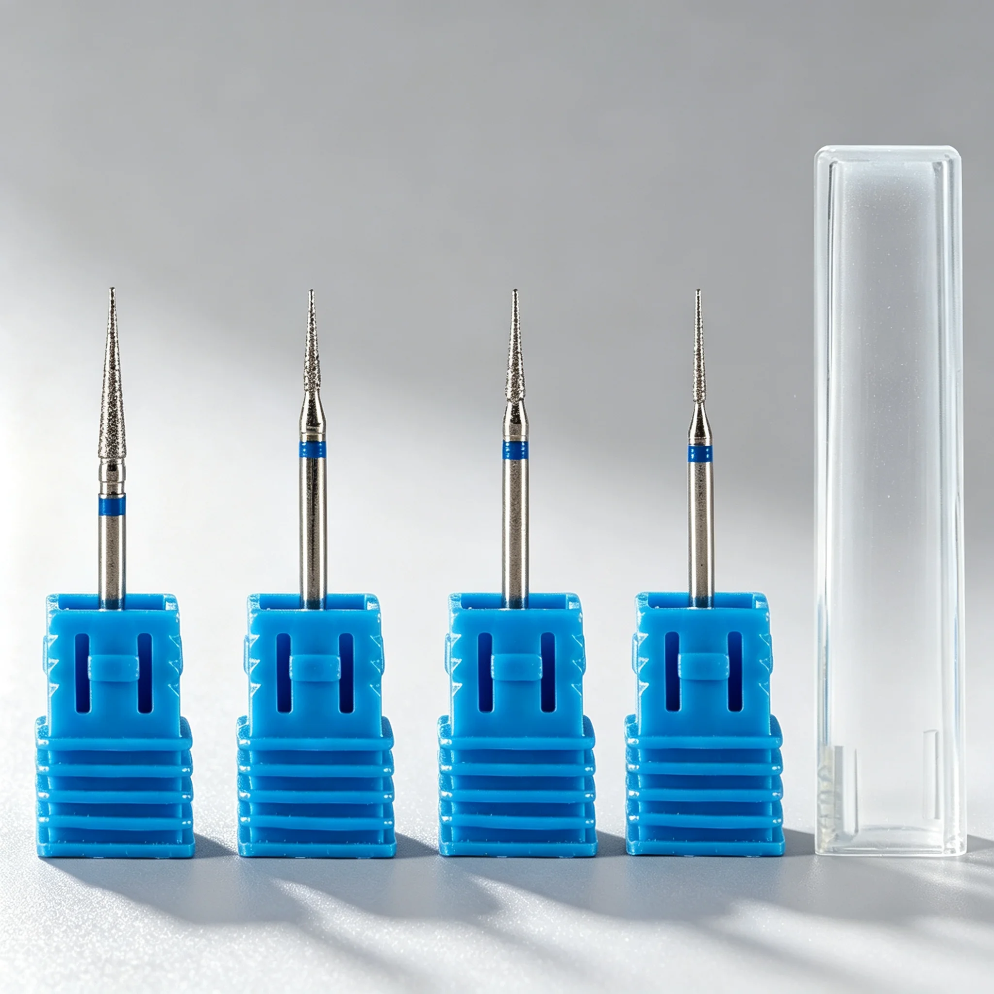 Taper Fine Tip Nail Drill Bit Series, Diamond Cuticle Cleaner for Nail Gap Prep & Dead Skin Removal