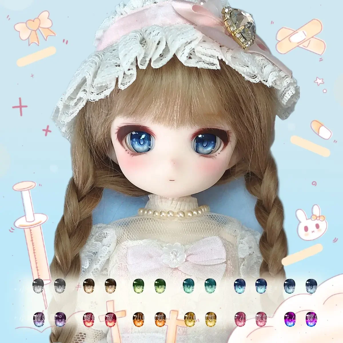 Doll Eyes 8/10/12/14/16/18/20/22/24mm for 1/3 1/4 1/6 Bjd Doll Cartoon Anime Acrylic Eyeball Girl Toys Dress Up Doll Accessories