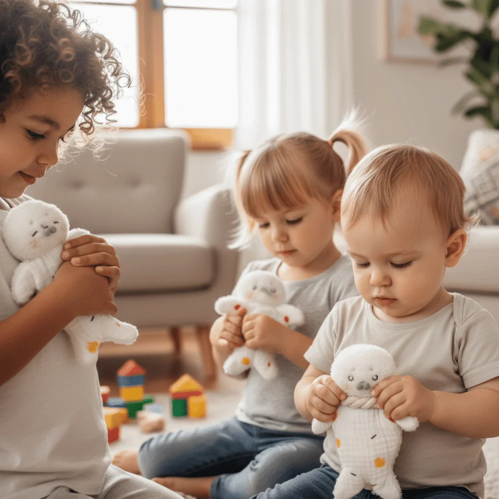 Calmar lindo sello colgante cuerda muñecas cuerda colgante divertido sensorial puf apretar muñecas regalo