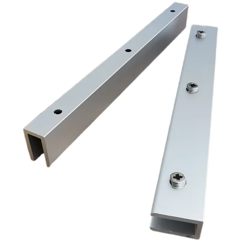4Pcs 10CM 15CM 20CM Long Aluminum U Shaped Wall Floating Glass Shelf Clip Cubicle Fixing Clamp