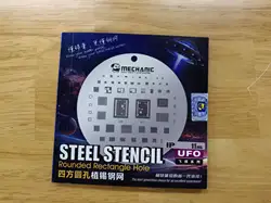 Mechanic 11 In 1 UFO Series High Temperature Resistance Quare Round Hole BGA Reballing Steel Stencil for IPhone X-17 Series