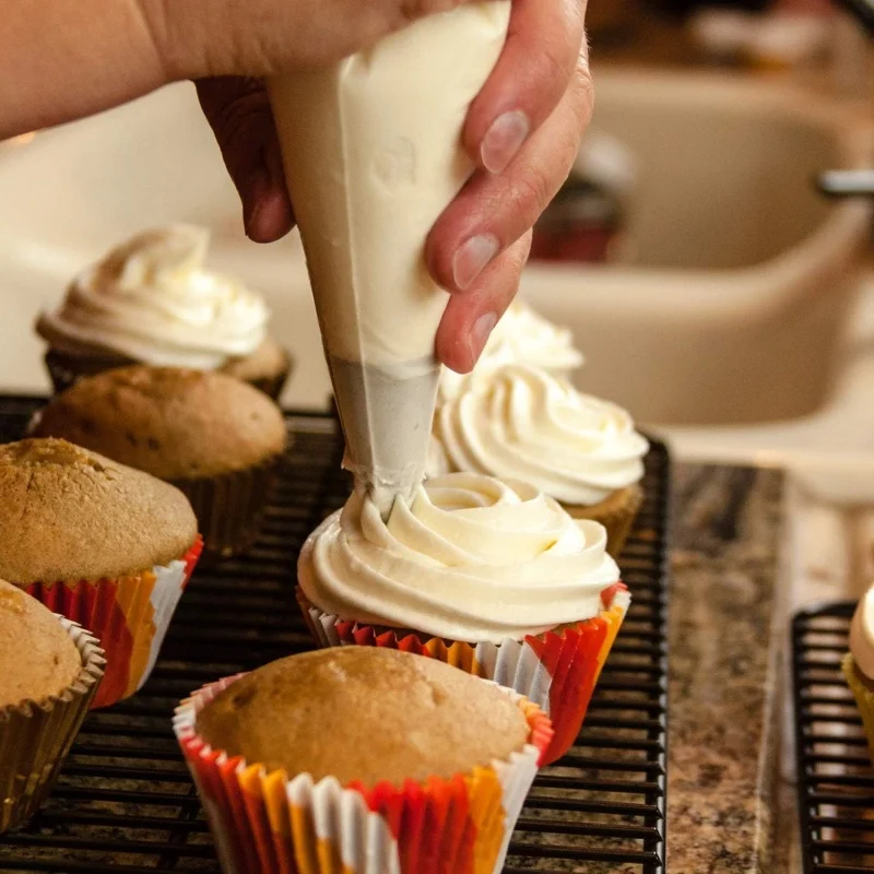 أكياس أنابيب كبيرة جدًا - أكياس معجنات شديدة التحمل للاستعمال مرة واحدة لتزيين الصقيع والثلج وعجين البسكويت وتزيين الكيك