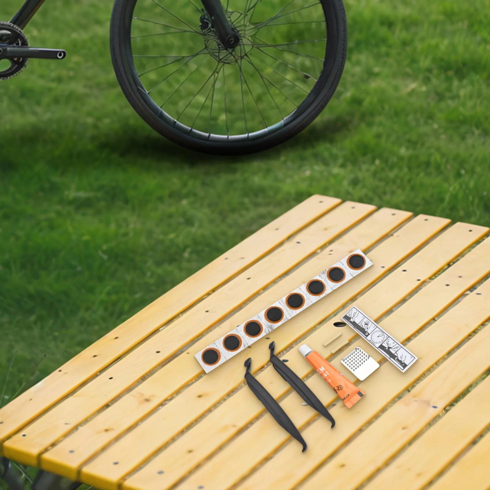 Fiets Binnenband Band Tool Set Lekke Reparatie Draagbare Gereedschapskit Patches Voor Het Repareren Van Binnenbanden Banden Patching Tools Reparatie Kit