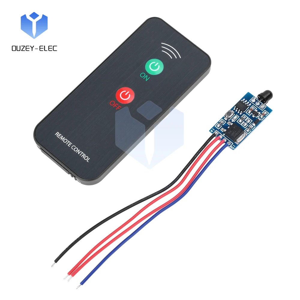 DC 2.5V-5V / DC 5V-24V Dual Key Switch Infrared Transmitter Wireless Remote Control Receiver Kit Remote Control Switch