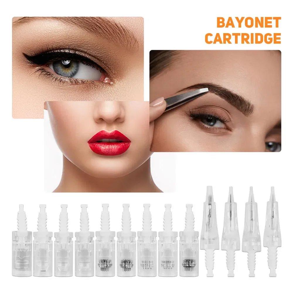 10pcs Bayonet Cartridges Individual Packing Nano for Derma Pen Dermapen Replacement Microneedling Tattoo Needles Accessories