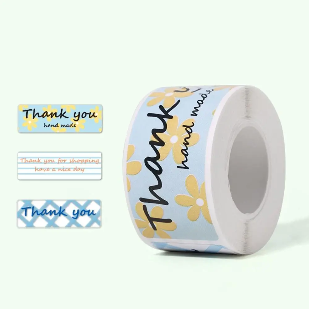 120pcs/roll Sticker Decor Thank You Sticker Self-adhesive Label Craft Supplies Handmade Crafts Sticker Practical