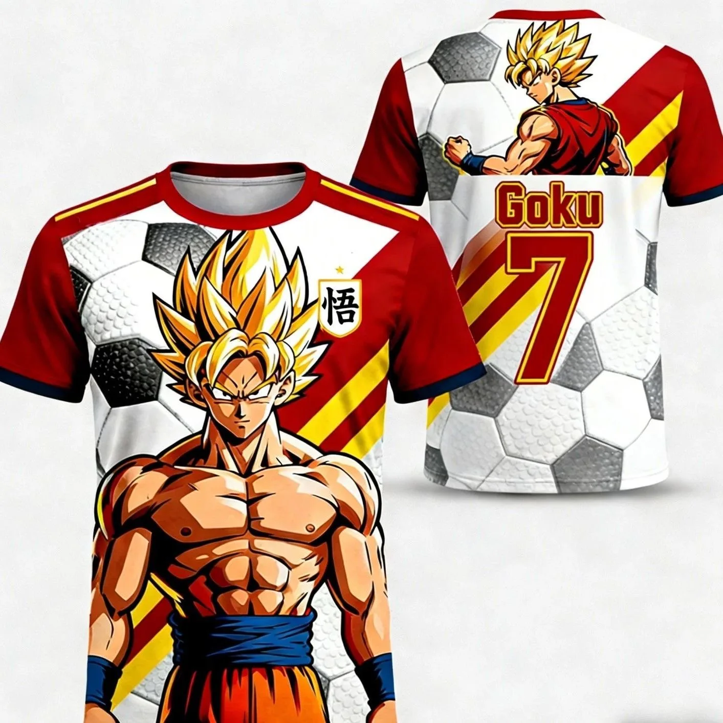 2026 Sommer-Familien-Set mit Anime-Charakteren, 3D-Druck, Unisex, Alltag, Sport, Fußballtraining, Lässiges, dünnes, schnell trocknendes T-Shirt – Detail 8