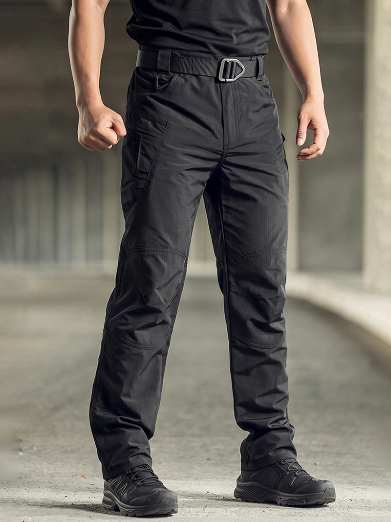 Neue taktische Cargohose für Herren, reißfeste und abriebfeste Hose mit vielen Taschen, gerader Schnitt, Arbeitshose, Outdoor-Hose für Wanderungen und Trekking. – Detail 6