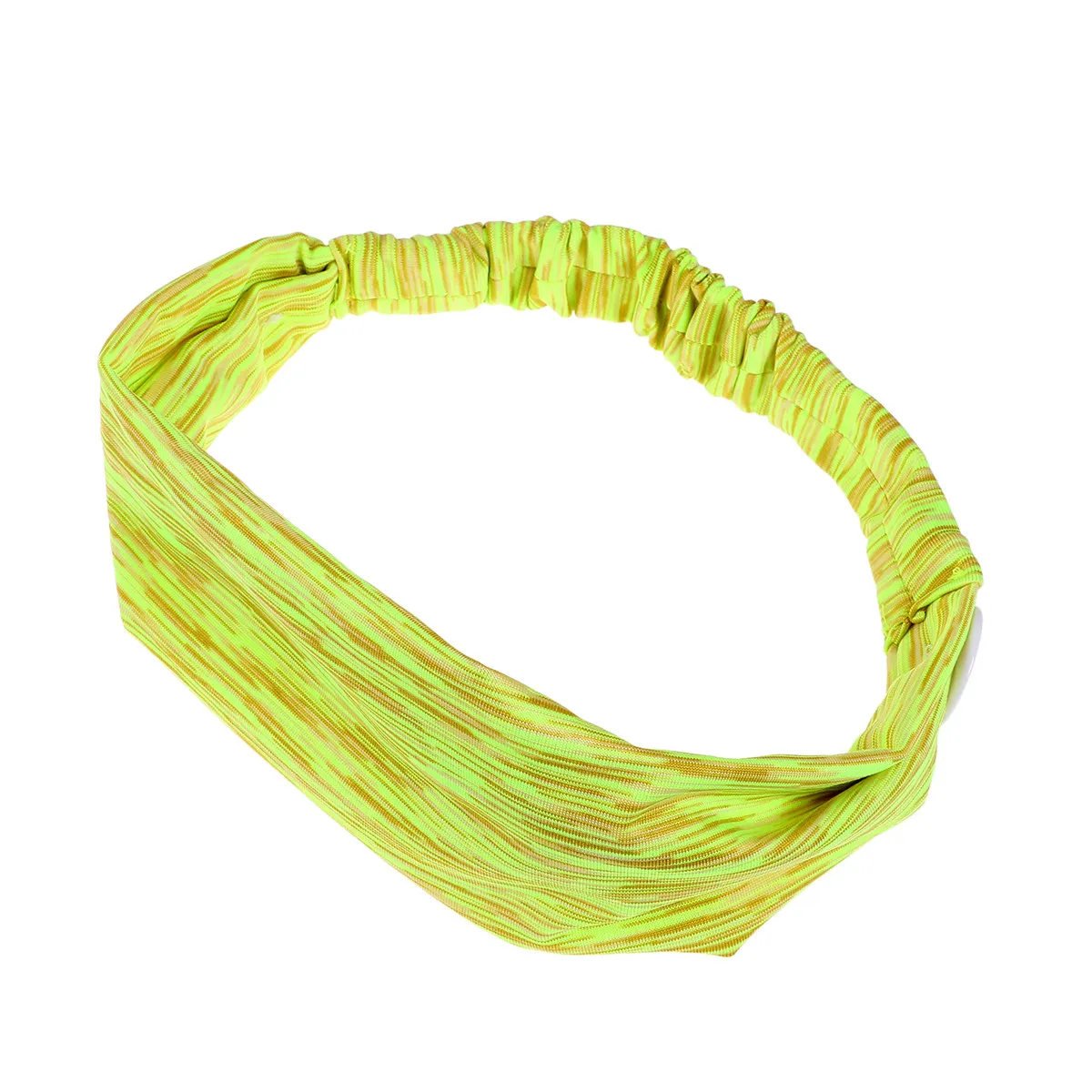 

2 шт. флуоресцентных зеленых повязок на голову от натирания, дышащие повязки для йоги и бега для женщин, спортивные повязки для фитнеса с защитой ушей и кнопкой для маски