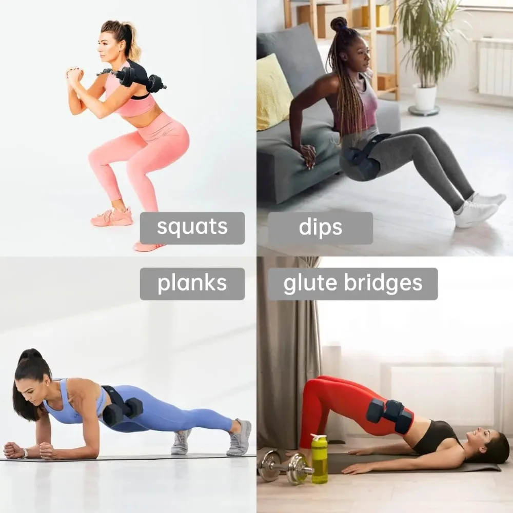 Non-Slip Grip Hip Thrust Belt Easy to Use Safety Heavy-Duty Dumbbell Band Stronger Load-Bearing Adjustable Waist Hip Thrust Pad
