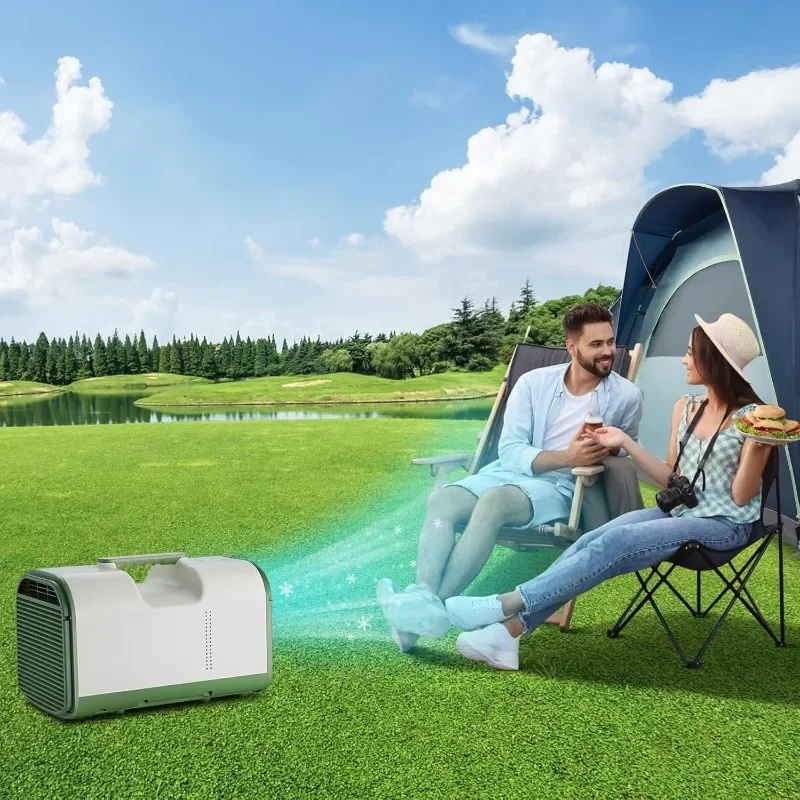 Pendingin udara portabel, pendinginan cepat, konsumsi rendah, pewaktu, tenda penghilang kelembapan, berkemah, RV, truk, memancing, dalam ruangan luar ruangan