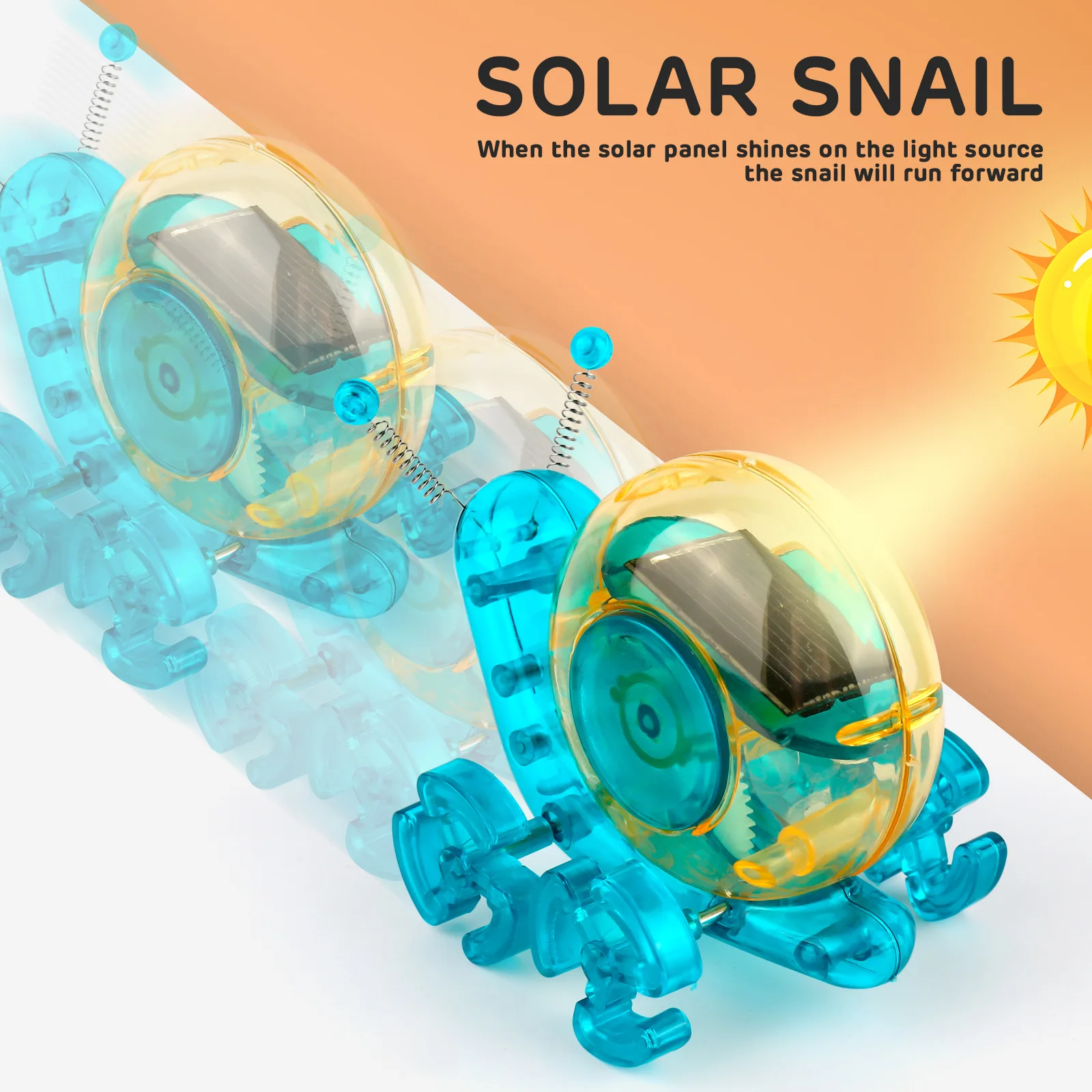 Diy montagem de caracol solar robô inteligente engenheiro brinquedos kits tecnologia brinquedos educativos quebra-cabeça brinquedos para crianças ciência presentes natal