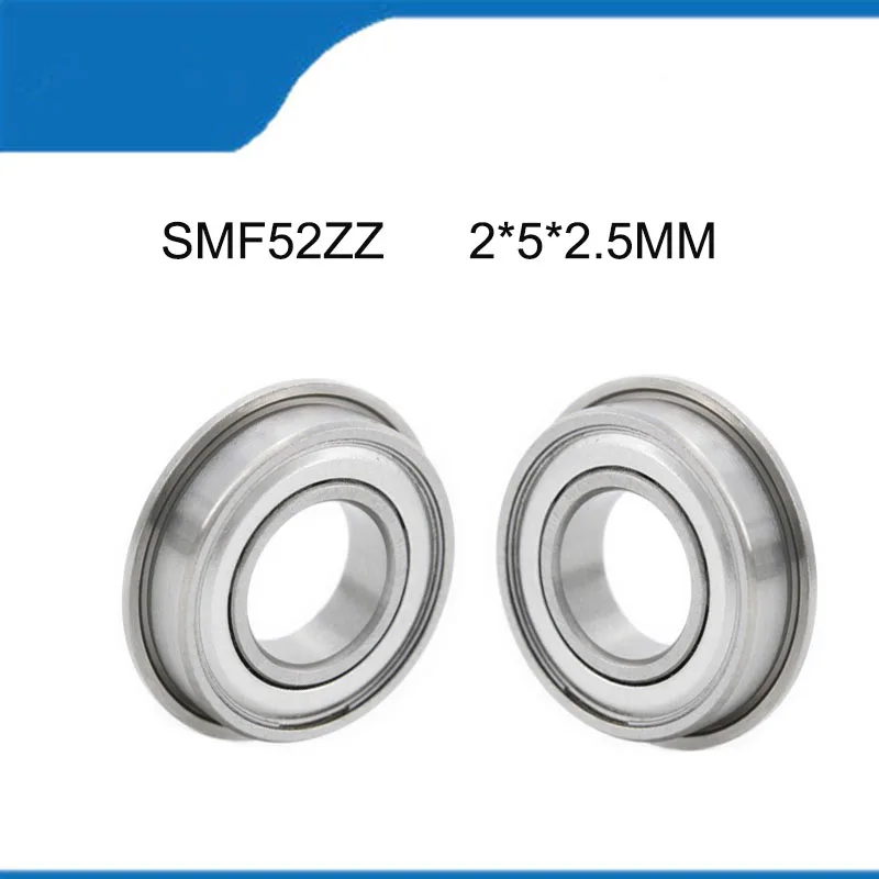 

SMF52ZZ 10/20/50PCS (2*5*2.5 MM) High Quality Stainless Steel SMF52 Flange Ball Sealed Deep Groove Ball Bearing Shaft (ABEC-5)