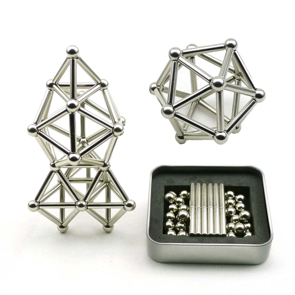 36 Magnetic Sticks + 27 Balls (non-magnetic) Stress Relieving Puzzle Creative Combination Manufacturer Clever Connection