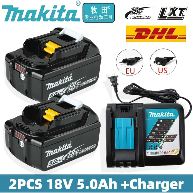 

Оригинальный аккумулятор Makita 6,0 Ач/5,0 Ач для Makita 18 В BL1840 BL1830B BL1850B BL1850 BL1860 BL1815 Сменная литиевая батарея