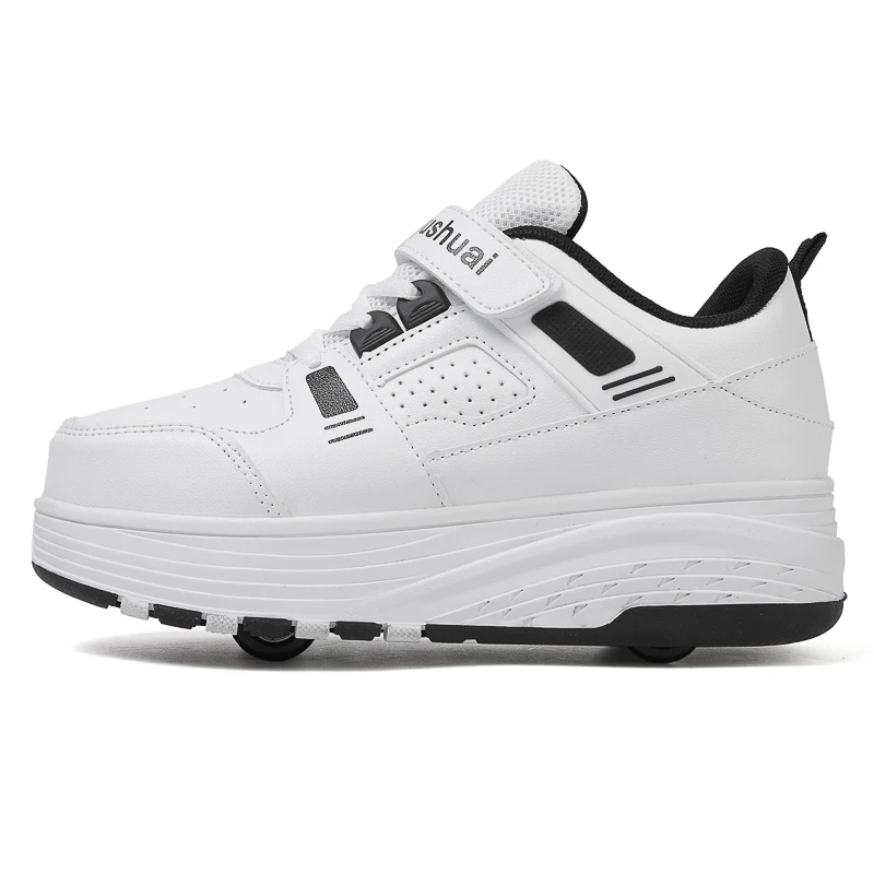 Kids 4‑Wheel Retractable Roller Skate Shoes, Hidden Wheeled Sneakers for Boys Girls Students, Outdoor Sports Footwear - view 6