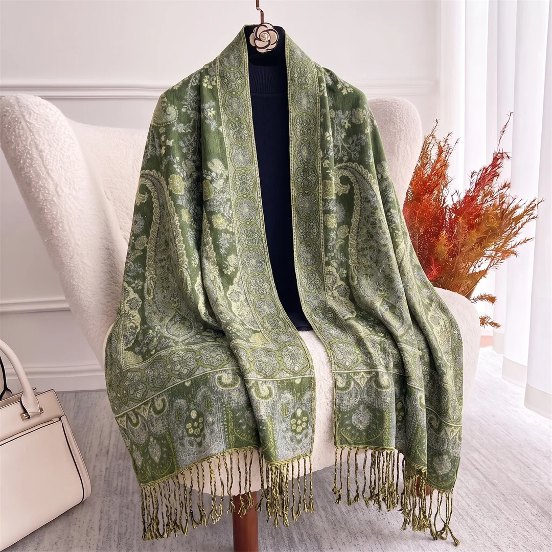 Modischer Paisley-Jacquard-Sch – Street Fashion Hijab Bewertung und Preis