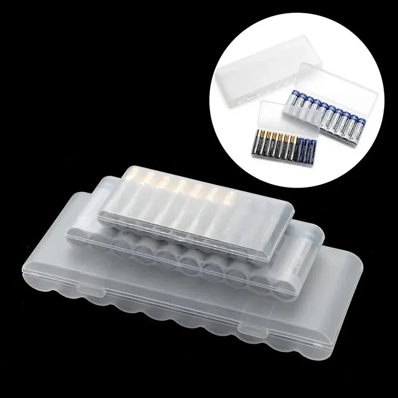10 Slots Transparent Plastic Battery Storage Box Hard Container Holder Case For AAA/AA/18650 Battery Box Organizer Accessories