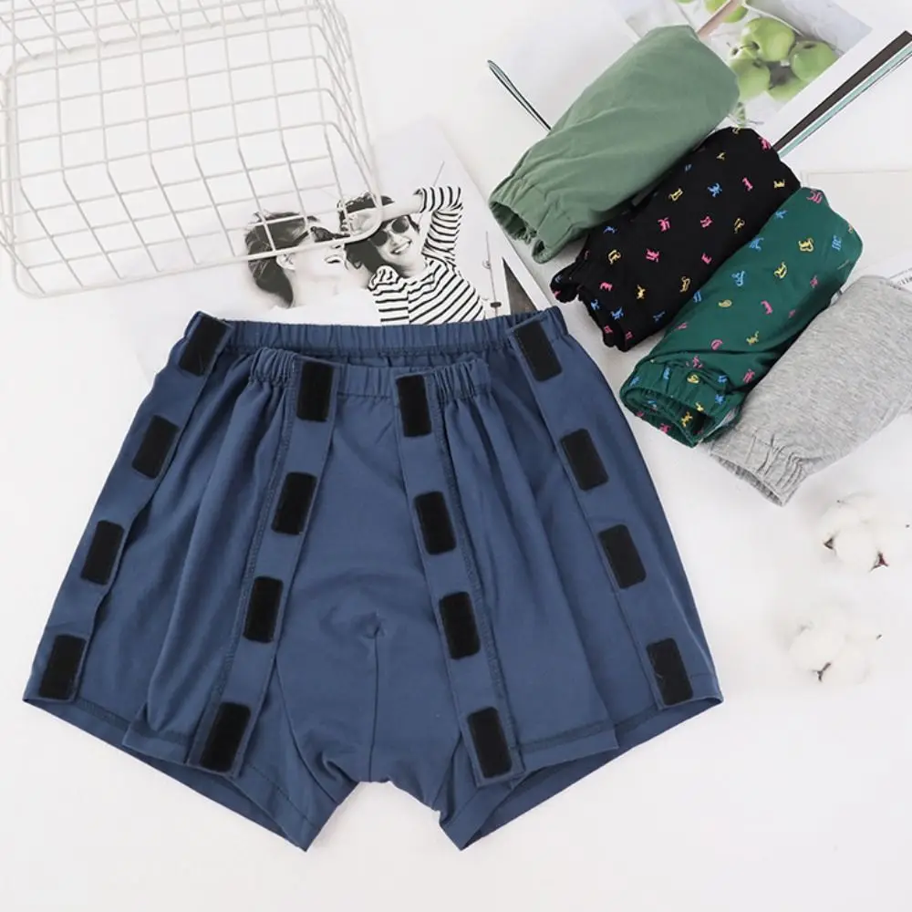 

Easy To Wear Men's Boxer Underwear Washable Skin-Friendly Postoperation Briefs Multifunctional Breathable Open-Side Boxer Briefs