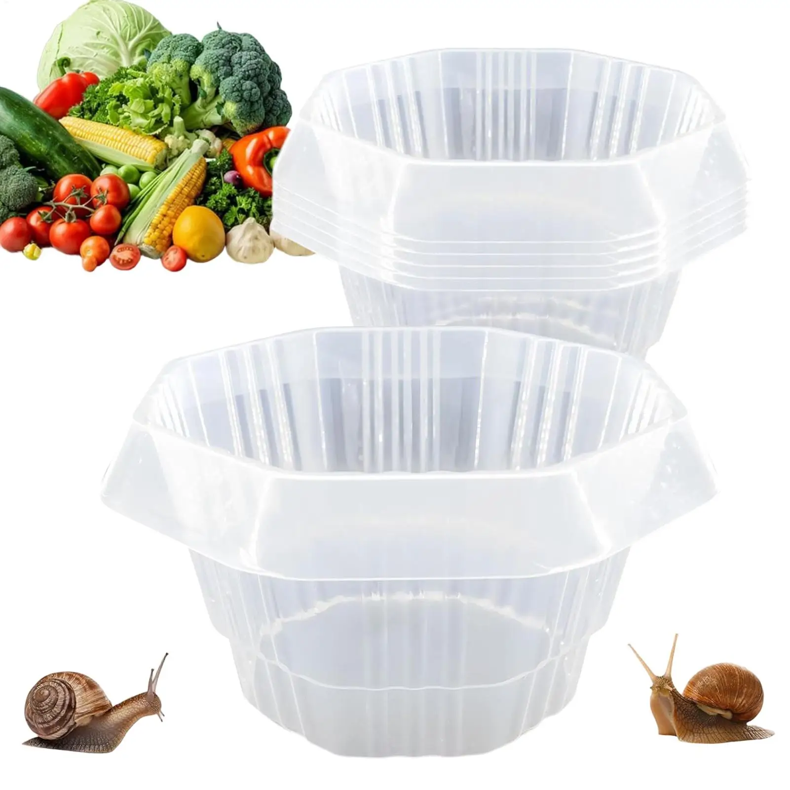 Slug Collars for Plants 20-Piece Protective Reusable Garden Dome Vegetable Protector for Vegetable Flower Salad Seedling