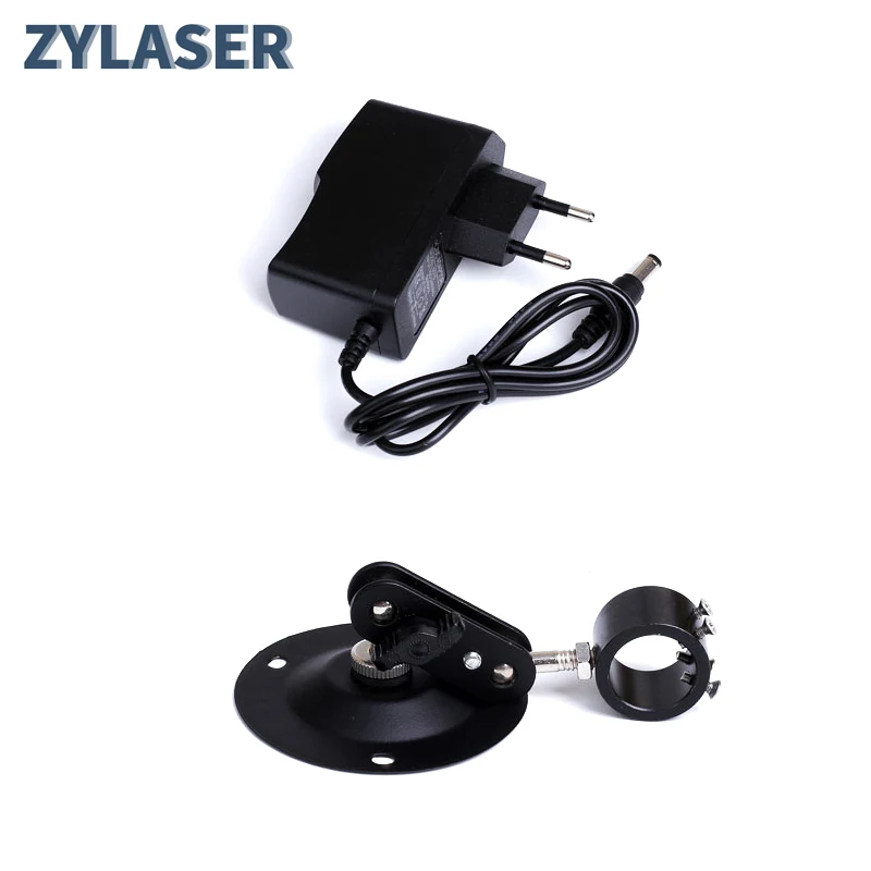 Plastic Lens 18X65mm Focusable 635nm Red Line/Cross Line Laser Diode Module with Adapter&EU Holder for Positioning Cutting