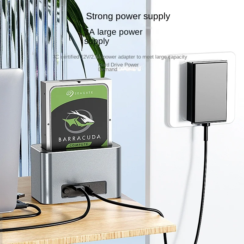 Source Factory SAS/SATA Universal Aluminum Hard Disk Holder 2.53.5 Inch Desktop Mechanical Solid State Server Hard Disk Box