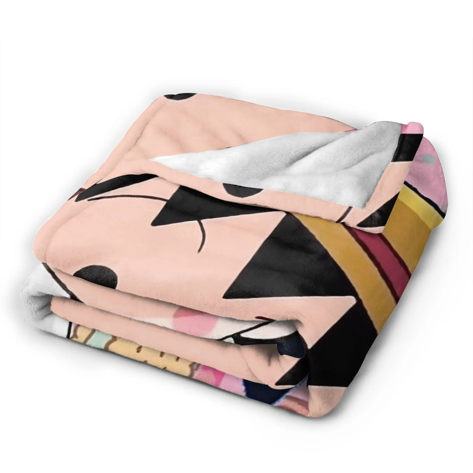 Chibi Maruko Chans  Flannel Blanket Winter  Warm Soft Throw Blanket for Children Bedroom Graphic Bedspread Sofa Bed Cover