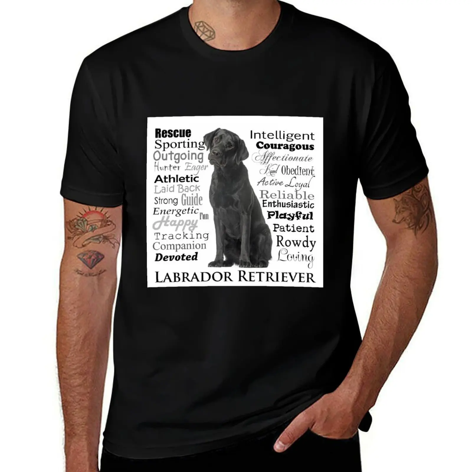Black Lab Traits T-Shirt mens graphic t shirts T-Shirt