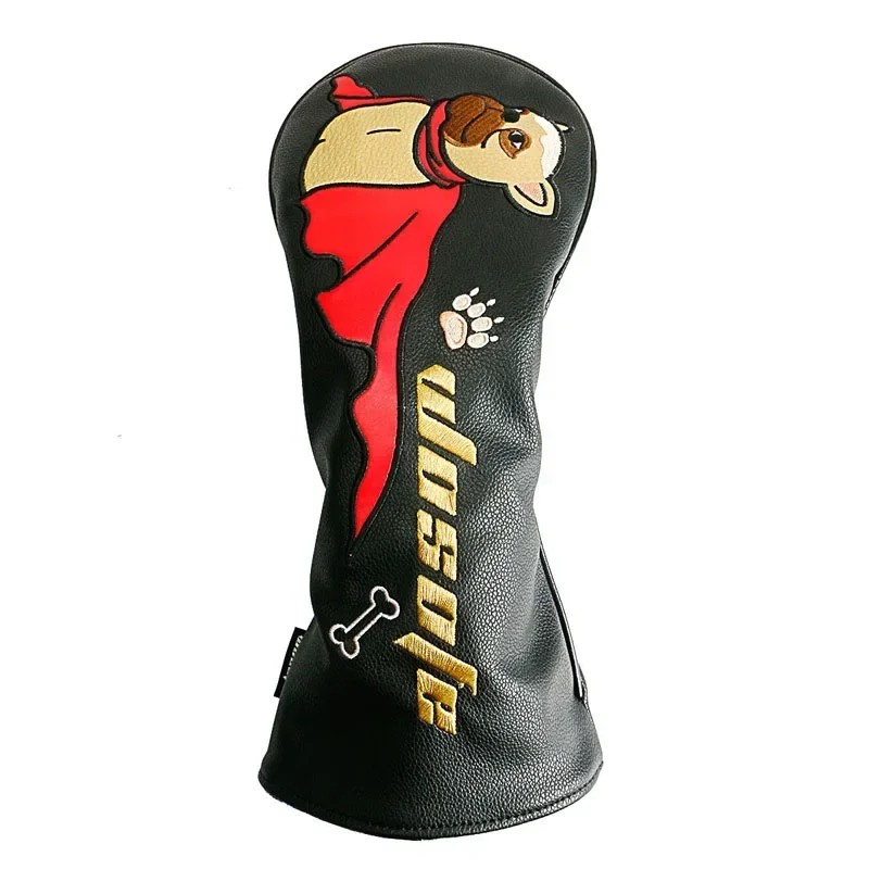 Embroidered puppy golf club Covers #135 UT For Driver Fairway Woods Hybrids Iron set Headcover Waterproof PU Leather Protector