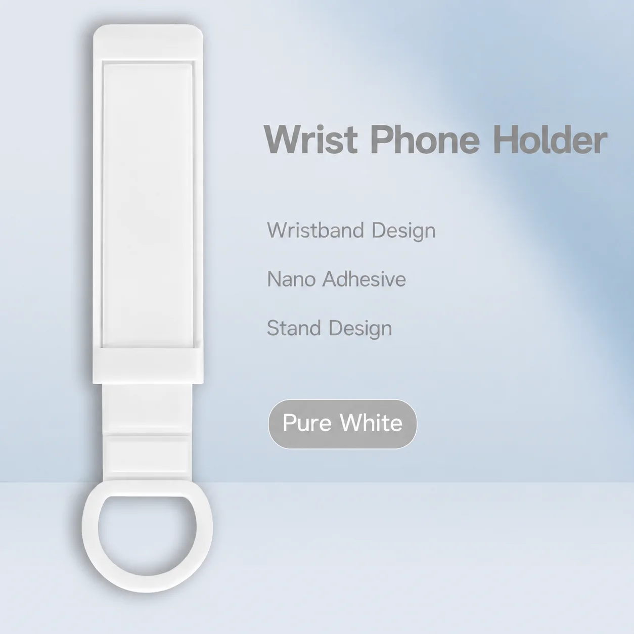 Phone Back Holder Adjustable Phone Back Sticker Nano Adhesive Phone Holder Multi-Angle For Home Commute Online Classes
