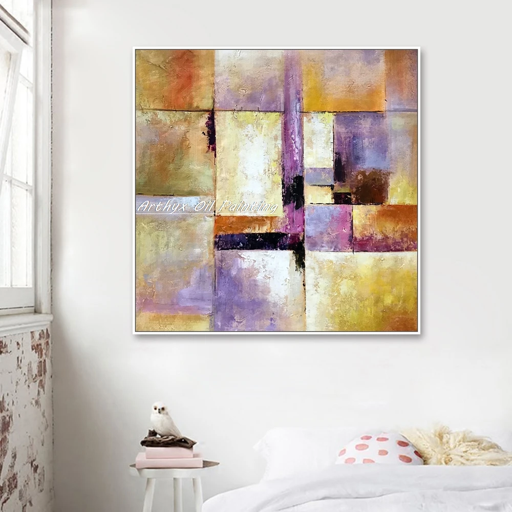 

Arthyx,Handpainted Abstract Color Piece Oil Painting On Canvas,Modern Art Poster,Wall Picture,Room Decor,Home Decoration,Artwork