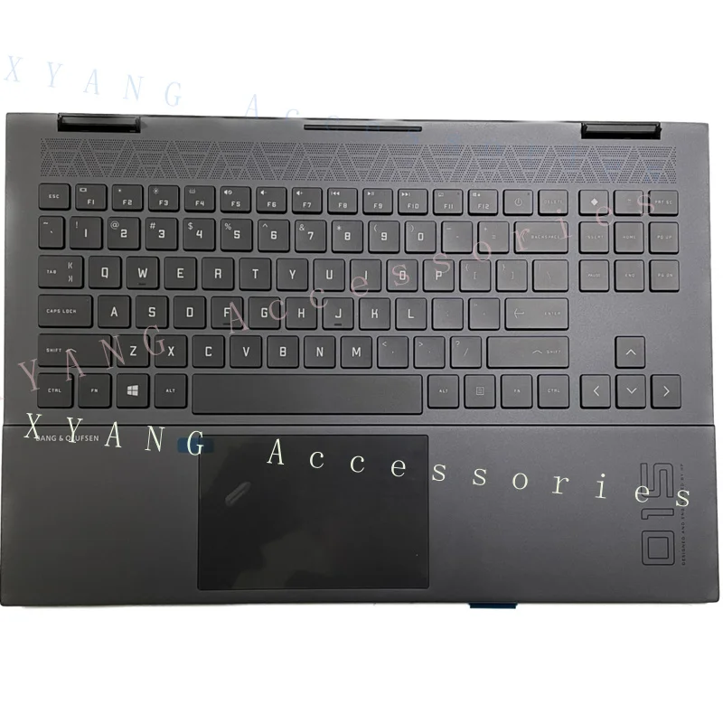 PP+ Black For HP OMEN Laptop 15-EK 15-EN Palmrest Colorful Backlit Keyboard Touchpad