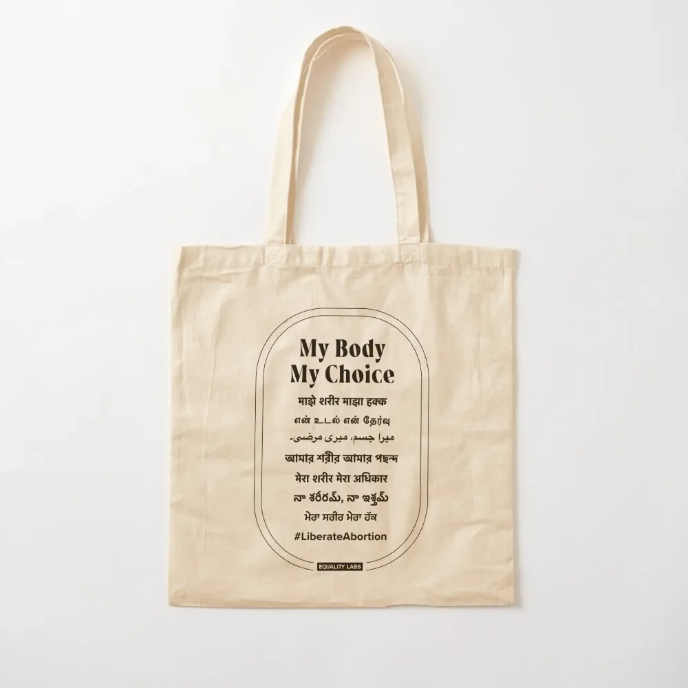 

My Body My Choice Tote Bag shopper bag women canvas Gift bag Customizable tote