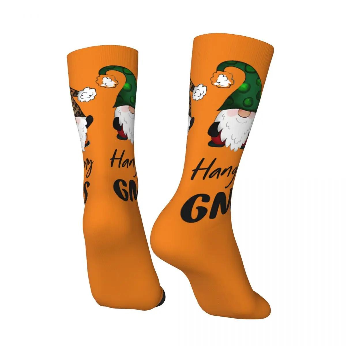 Vintage Hanging With My Gnomies Men's compression Socks Unisex Gnome Harajuku Seamless Printed Novelty Crew Sock