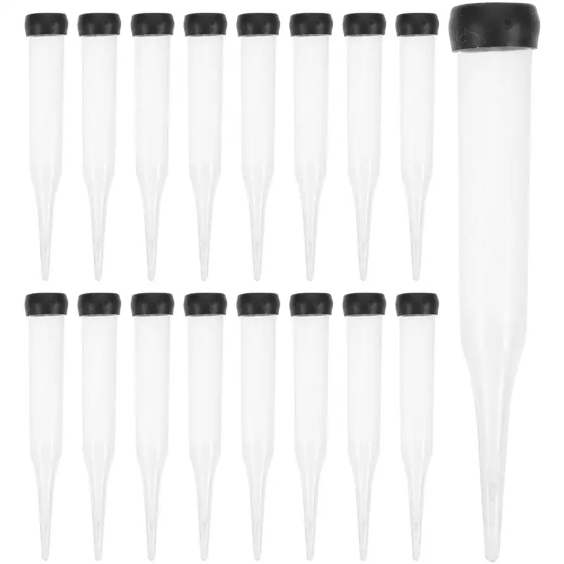 50pcs Single Stem Vials For Flower Arrangements Plastic Fresh Flower Nutrition Tube With Cap Water Storage Tube Keep Fresh