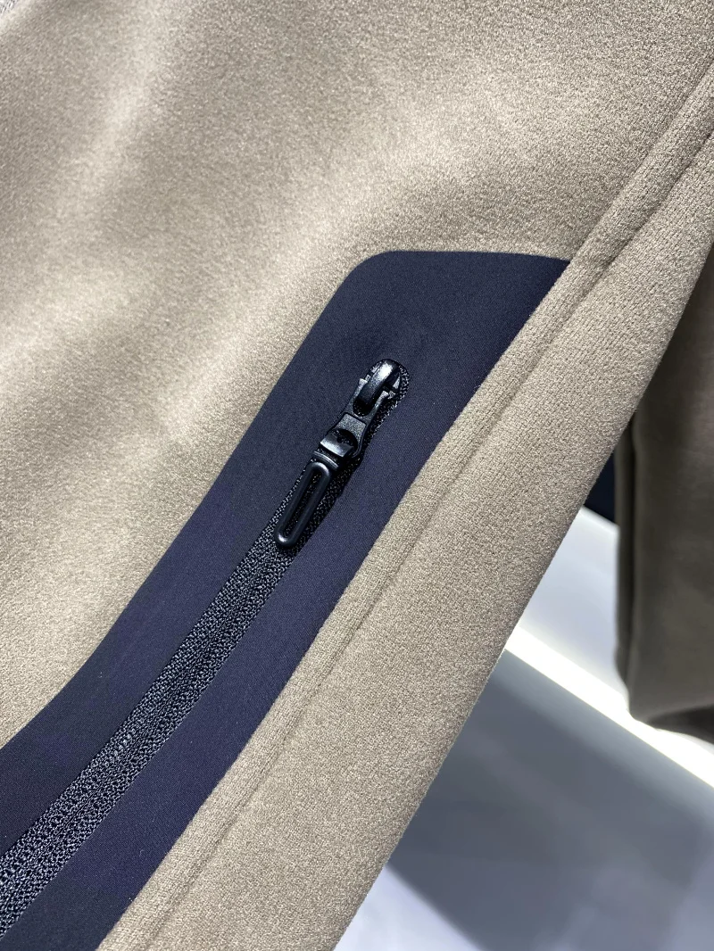 

Warm Fce Lined Windproof Stand Collar Men's Outdoor Sports Jaet Trendy Autumn Winter Stand Fit Zipper Closure Jaet