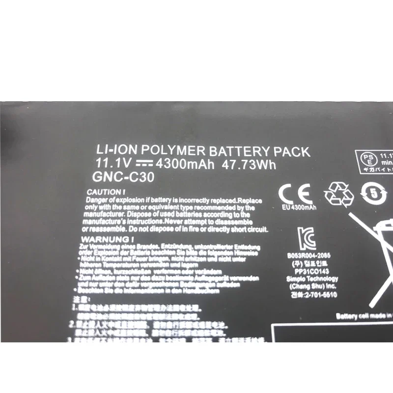 Imagem -05 - Bateria do Portátil do Lmdtk-gnc-c30 para Gigabyte 14 Dentro P34g v2 U2442 U2442n U2442s U2442v U24 U24f U24t U2442t U2442d U2442f Lmdtk Novo